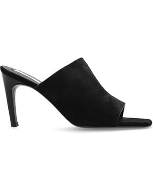 TOTEME Toteme Suede Heeled Mules - Black