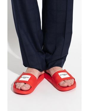 Givenchy Slides With Logo - Blue