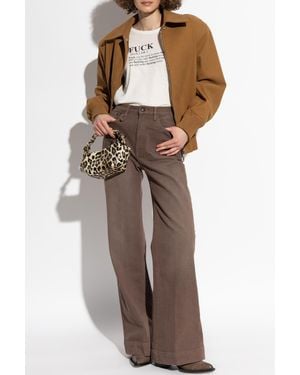 R13 Jeans With Logo - Brown