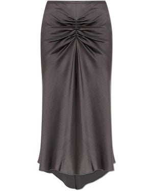 Victoria Beckham Asymmetrical Skirt With Draping - Brown