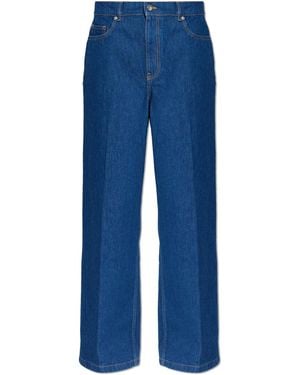 Maison Kitsuné Wide-Leg Jeans - Blue