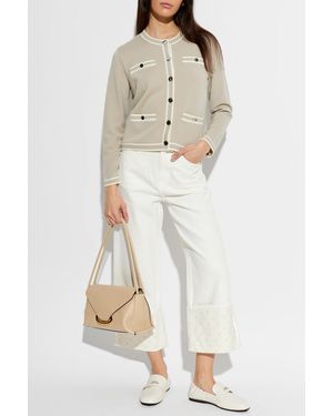 Tory Burch Jeans With Rolled-Up Legs - Natural