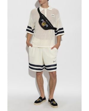 KENZO Shorts With A Decorative Weave - Natural
