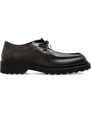 Bottega Veneta Leather Shoes 'Ben' - Black