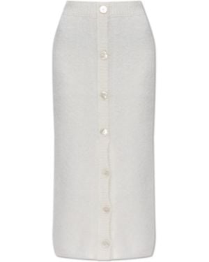 Alessandra Rich Wool Skirt - White