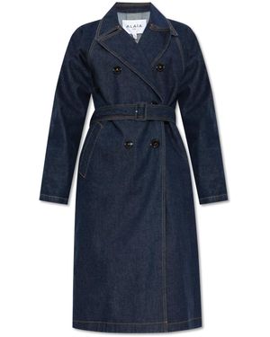 Alaïa Denim Trench Coat - Blue