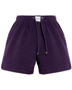 The Attico Shorts With Logo - Blue