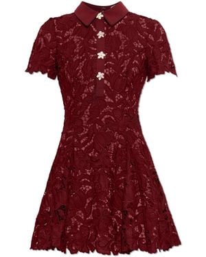 Self-Portrait Lace Dress - Red