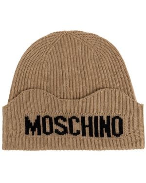 Moschino Cap With Logo - Natural