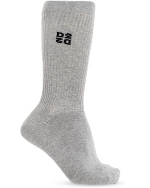 DSquared² Socks With Logo - Grey
