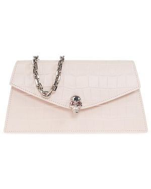McQueen 'Skull Mini' Leather Bag - Pink
