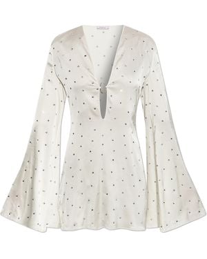 Oséree Dress With Crystals - White