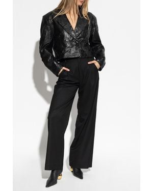 Gestuz Leather Jacket 'Gzmadisan' - Black