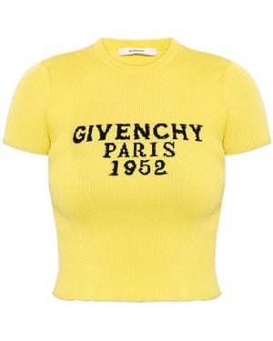 Givenchy Fitted Cut Top - Yellow