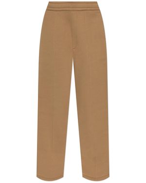 Ami Paris Joggers With Stitching, - Natural