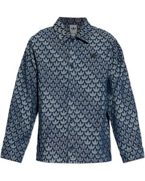 adidas Originals Denim Shirt With Monogram - Blue