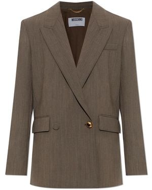 Moschino Double-Breasted Blazer - Brown