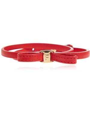 Ferragamo Leather Bracelet - Red