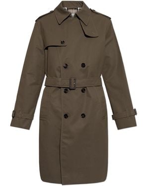 Burberry Trench Coat With Belt - Green