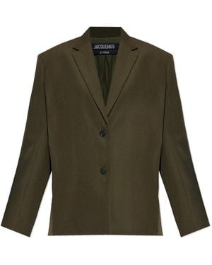 Jacquemus Blazer With Double Vent - Green
