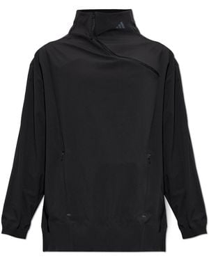adidas Originals Oversized Zip-Front Sweatshirt - Black