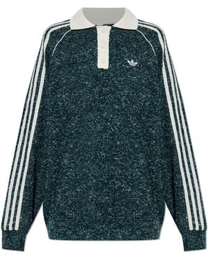 adidas Originals Long Sleeve Polo - Green