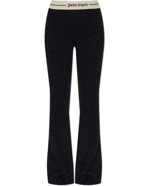 Palm Angels Wide Trousers - Black