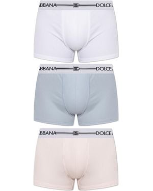 Dolce & Gabbana 3-Pack Of Boxers - White