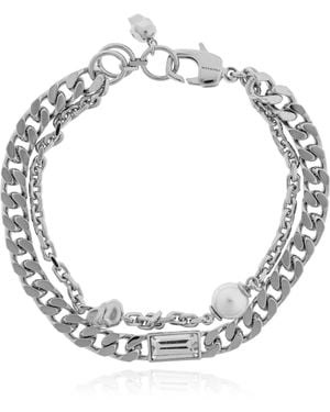 McQueen Bracelet With Pearl - Metallic