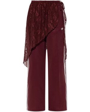 adidas Originals Track Trousers With A Lace Skirt - Red