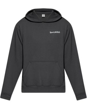 Sporty & Rich Hoodie, - Black