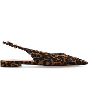 Gianvito Rossi Ballerinas With Animal Motif - White