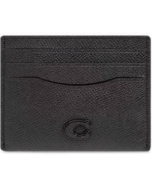 COACH Card Case With Logo - Black