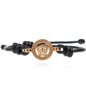 Versace Leather Bracelet - Black