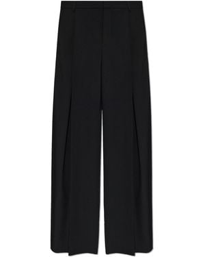 CASABLANCA Wool Trousers With Pleats - Black