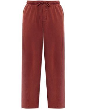American Vintage Straight-Leg Track Trousers - Red