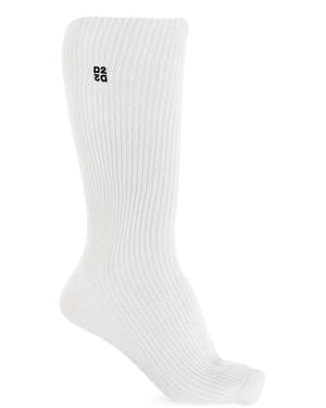 DSquared² Long Socks With Embroidered Logo - White