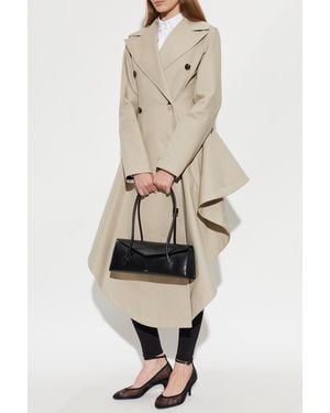 Alaïa Asymmetric Coat - Natural