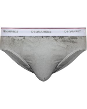 DSquared² Logo Briefs - Grey