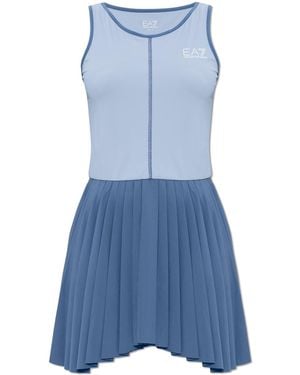 EA7 Set: Dress, Short Leggings - Blue