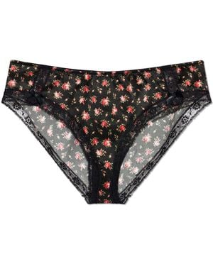 Dolce & Gabbana Silk Scarves With Floral Motif - Black