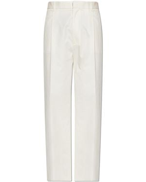 DSquared² Cotton Wide-Leg Trousers - White
