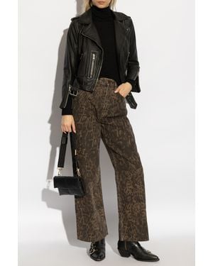 AllSaints Leather Jacket Balfern - Black