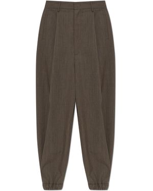 Moschino Wool Pleated Pants - Brown