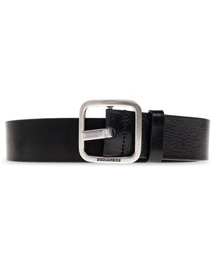 DSquared² Leather Belt With Buckle - Black