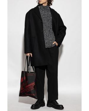 Maison Kitsuné Wool Coat - Black