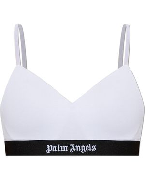 Palm Angels Bra With Logo - White