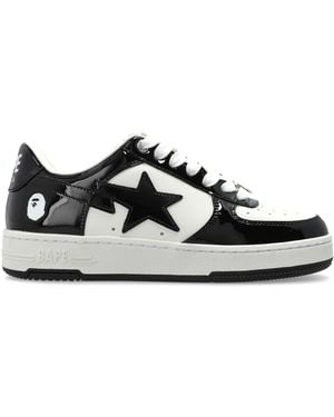 A Bathing Ape Sports Shoes With Logo - Black