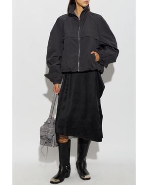 Acne Studios Jacket With A Stand-Up Collar - Black