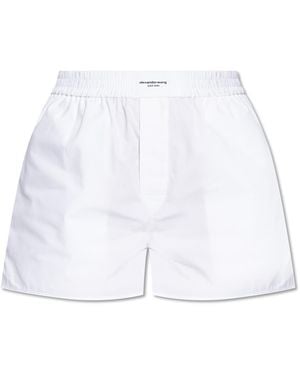 T By Alexander Wang Cotton Shorts - White